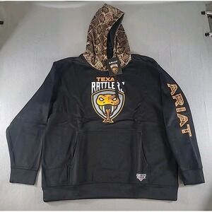 ARIAT Texas Rattlers Hoodie Sweatshirt Mens XL/TG PBR Team Snakeskin Bull Riding